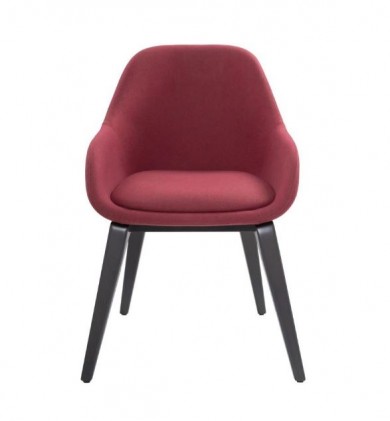 Civic 4 Leg Wood Arm Chair